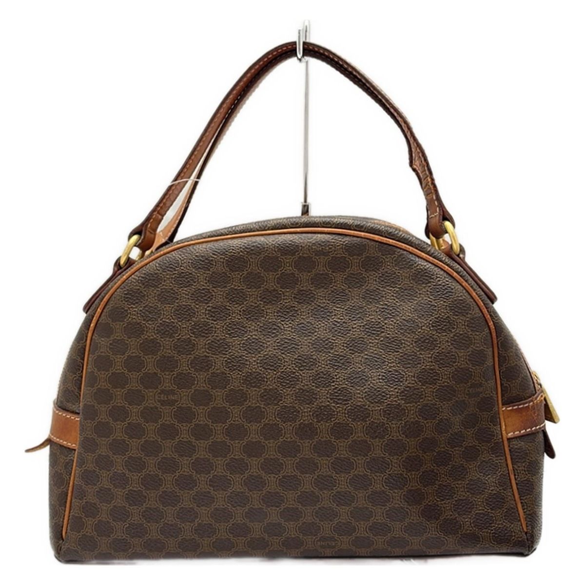 レディース CELINE(セリーヌ) ハンドバッグ マカダム柄 ダークブラウン 