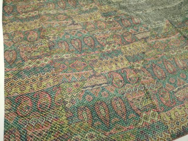 ペイズリー花文 正絹