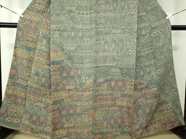  平和屋着物 訪問着 ペイズリー花文 正絹 ps 訪問着 付け下げ 着物