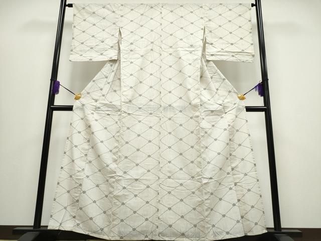 平和屋着物∴夏物 浴衣 天井花文 やまと誂製 綿麻 ng