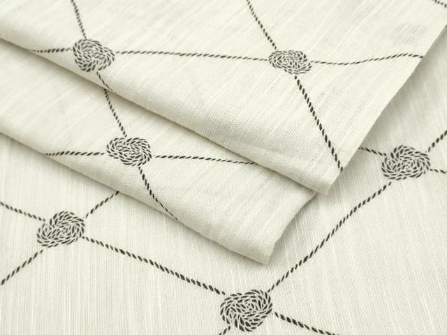 平和屋着物∴夏物 浴衣 天井花文 やまと誂製 綿麻 ng