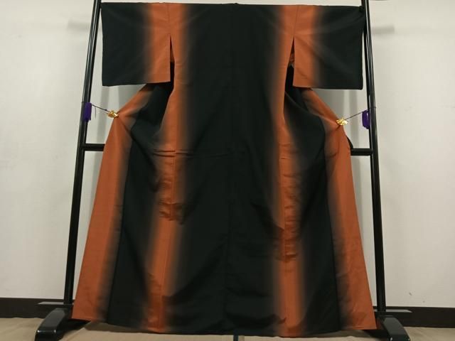 平和屋着物 上質な紬 単衣 霞文 暈し染め 正絹 jh