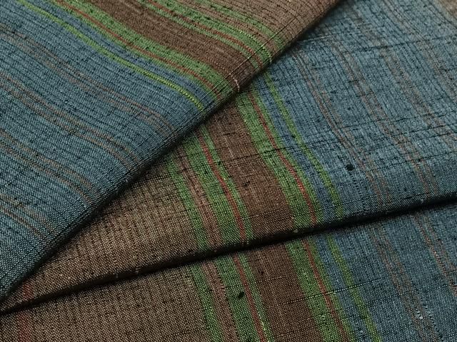 平和屋着物 上質な紬 単衣 間道 正絹 jh