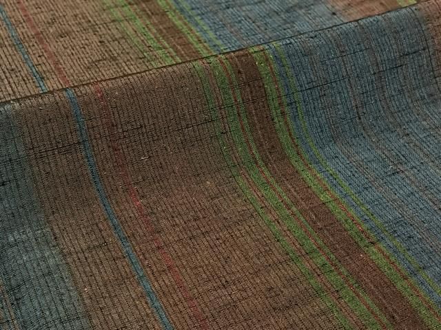  平和屋着物 上質な紬 単衣 間道 正絹 jh 紬 着物