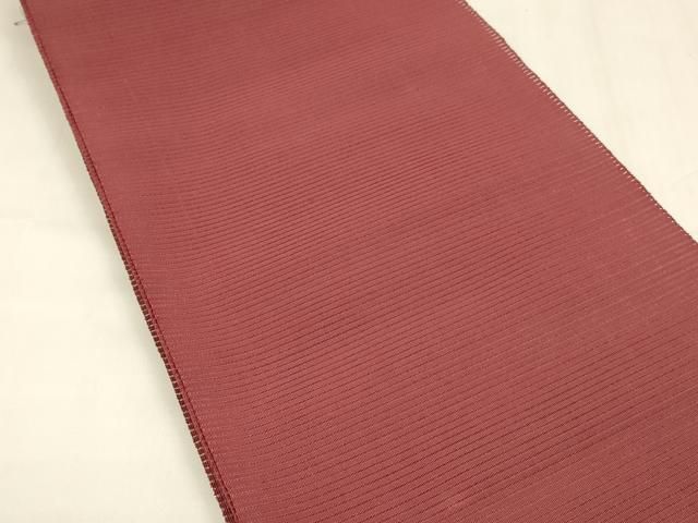 平和屋着物 夏物 絽綴れ 八寸名古屋帯 真紅色 正絹 cm