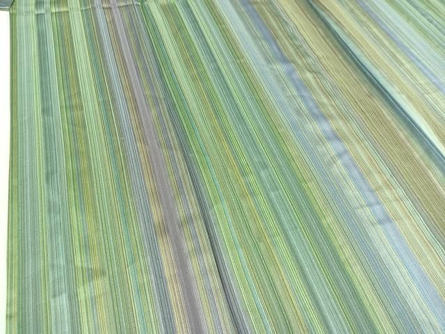  平和屋着物 上質な小紋 単衣 縞 正絹 jh 小紋 着物