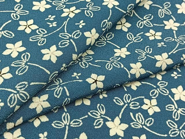 平和屋着物▽上質な小紋　単衣　草花文　正絹　逸品　AABD6997jh 平和屋着物▽上質な小紋 単衣 草花文 正絹 逸品 AABD6997jh