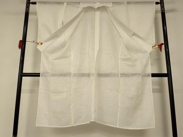 平和屋着物 夏物 長襦袢 笹竹紋紗 白色 洗える着物 jd