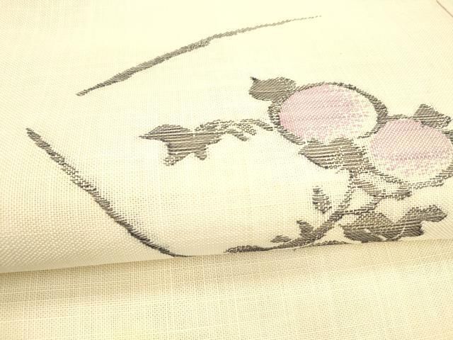 八寸名古屋帯 枝花文