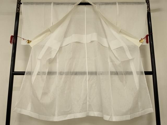 平和屋着物 夏物 長襦袢 萩紋紗 白色 洗える着物 jd