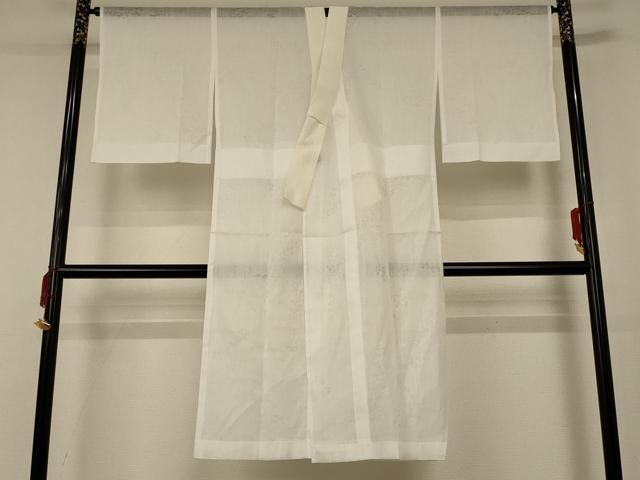 平和屋着物 夏物 長襦袢 萩紋紗 白色 洗える着物 jd