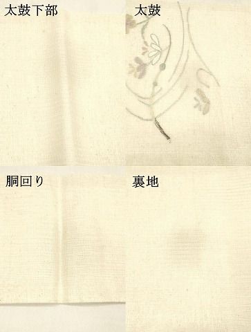 九寸名古屋帯 枝花文