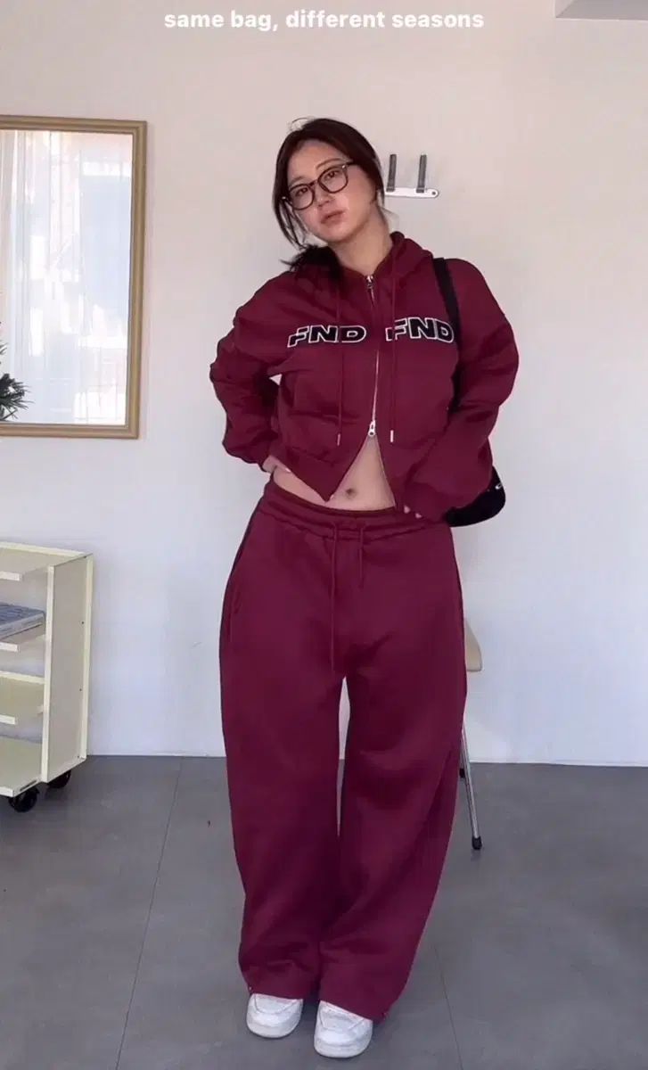 ウンゲル プレンデプレンデ バーガンディ トレーナー セットアップ