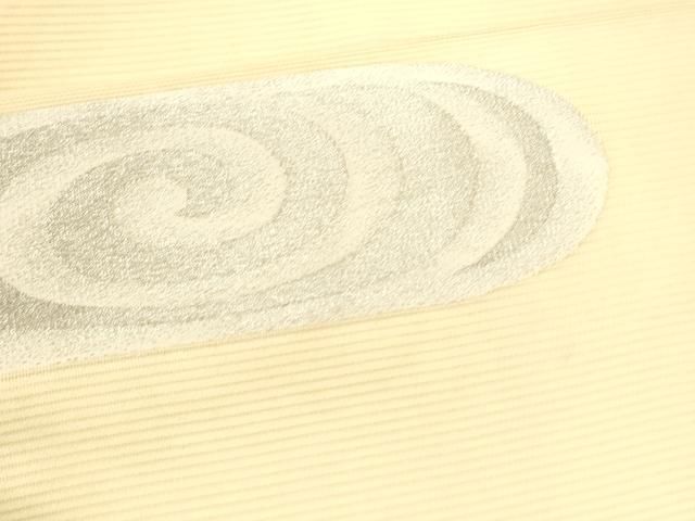 平和屋着物＊夏物 九寸名古屋帯 流水文 銀糸 正絹 逸品 DABA0061cm