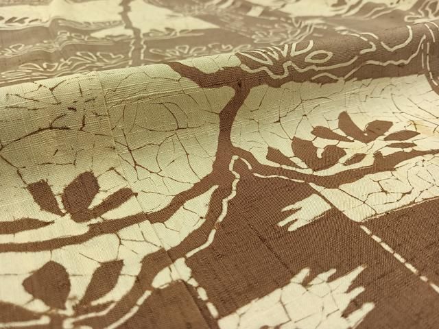 平和屋着物▽訪問着　単衣　生紬　樹林文　正絹　逸品　AABD7515jh 平和屋着物▽訪問着 単衣 生紬 樹林文 正絹 逸品 AABD7515jh - メルカリ