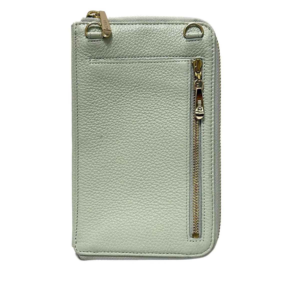 IBIZA イビザ 財布 - ライトブルー×グリーン×マルチ ショルダーウォレット ラウンドファスナー フラワー 花 レザー