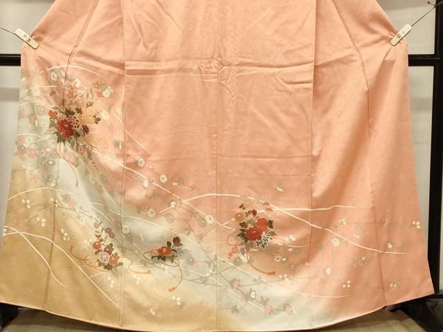 平和屋着物□訪問着 花筏文 暈し染め 金彩 正絹 逸品 CABA2982in