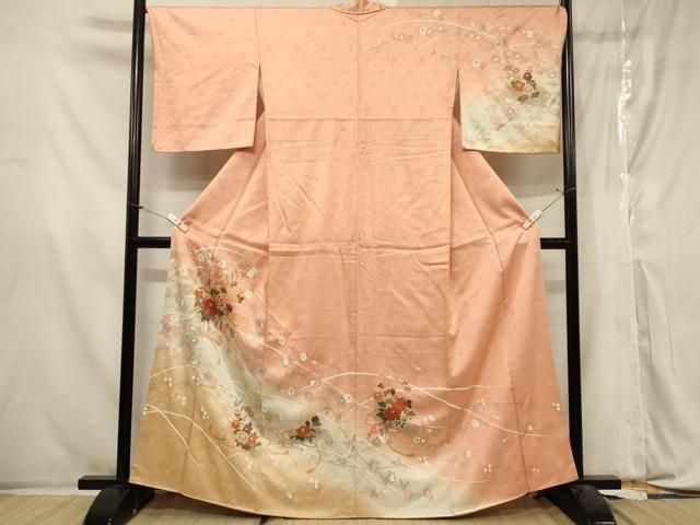 平和屋着物□訪問着 花筏文 暈し染め 金彩 正絹 逸品 CABA2982in