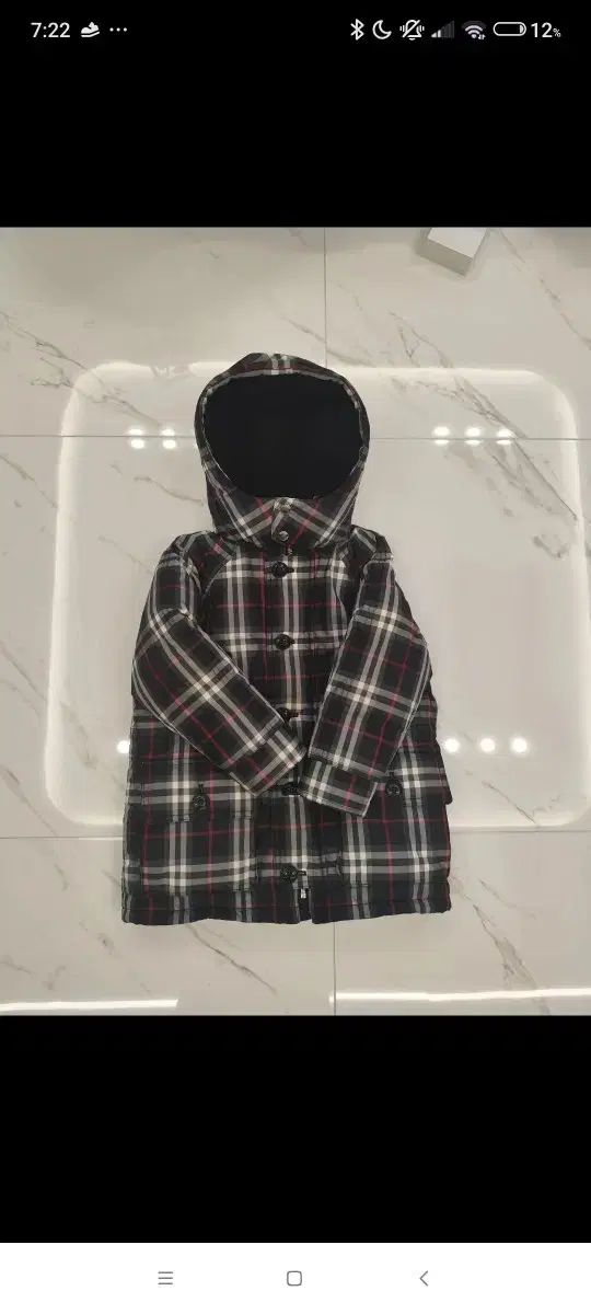 バーバリー キッズ チェック ロング コート 6 Y