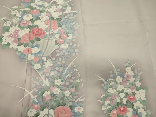 平和屋着物□訪問着 友禅 飾花文 暈し染め 正絹 逸品 未使用