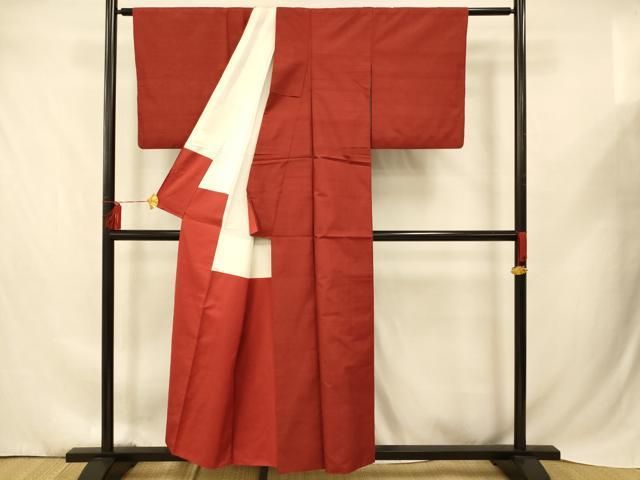 平和屋着物□上質な紬 色無地 茜色 正絹 逸品 AABD6830fw - メルカリ