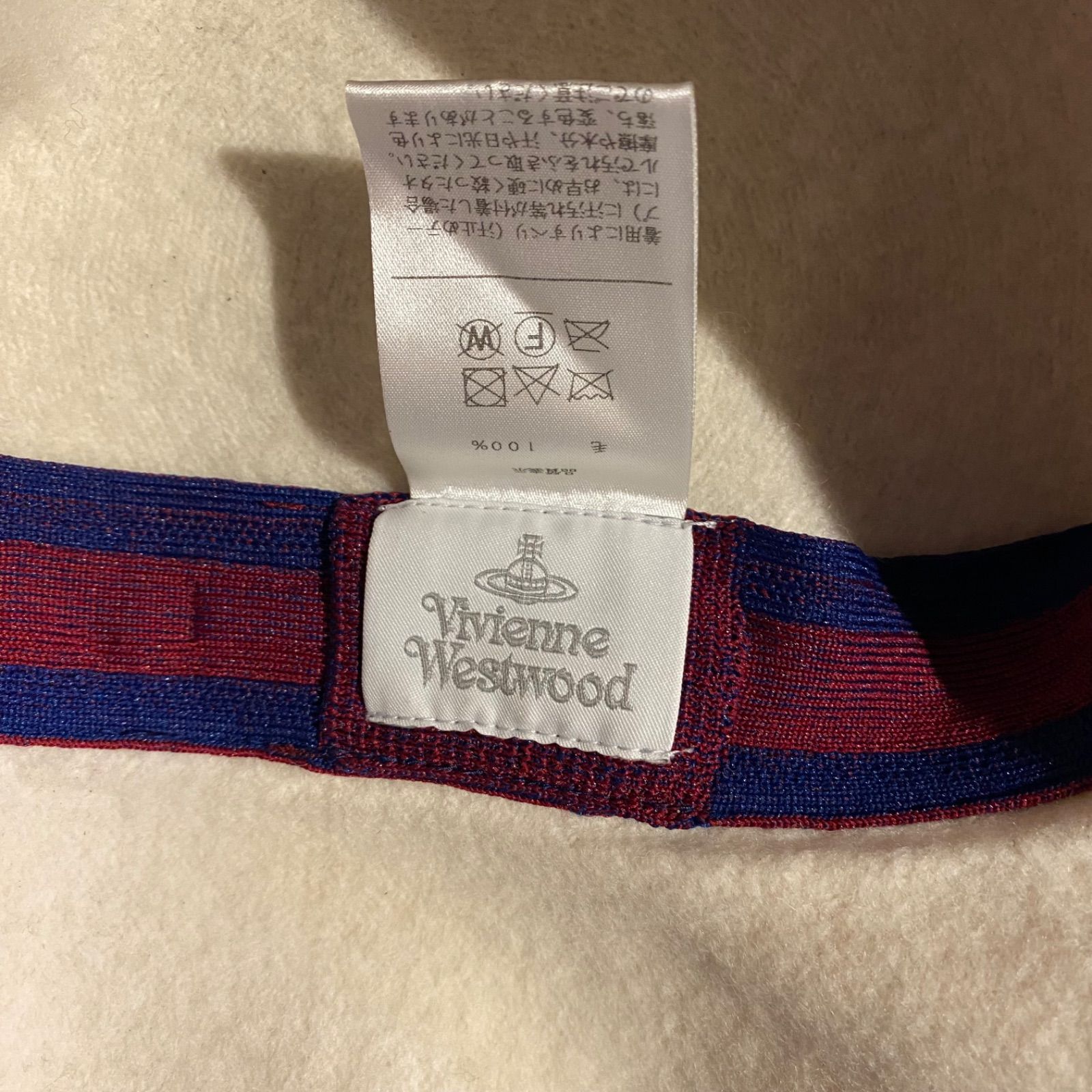  Vivienne Westwood ORB刺繍デザイン バスクベレー帽 アイボリーホワイト S～Msize ヴィヴィアンウエストウッド ベレー帽 帽子