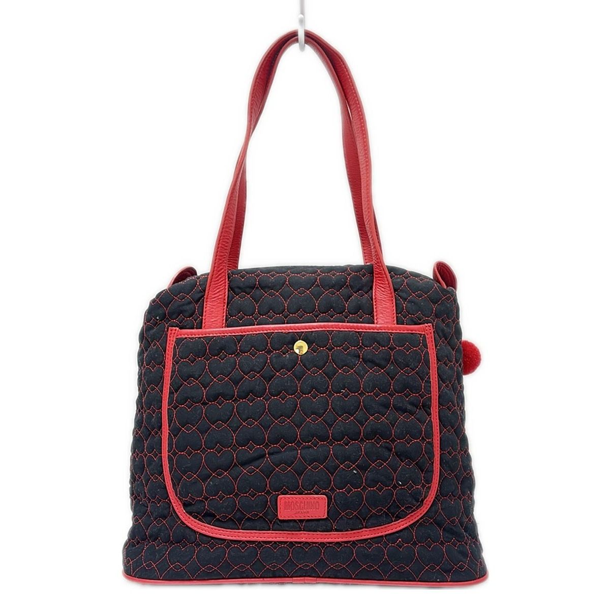 MOSCHINO(モスキーノ) ショルダーバッグ - 黒×レッド ハート/クマ