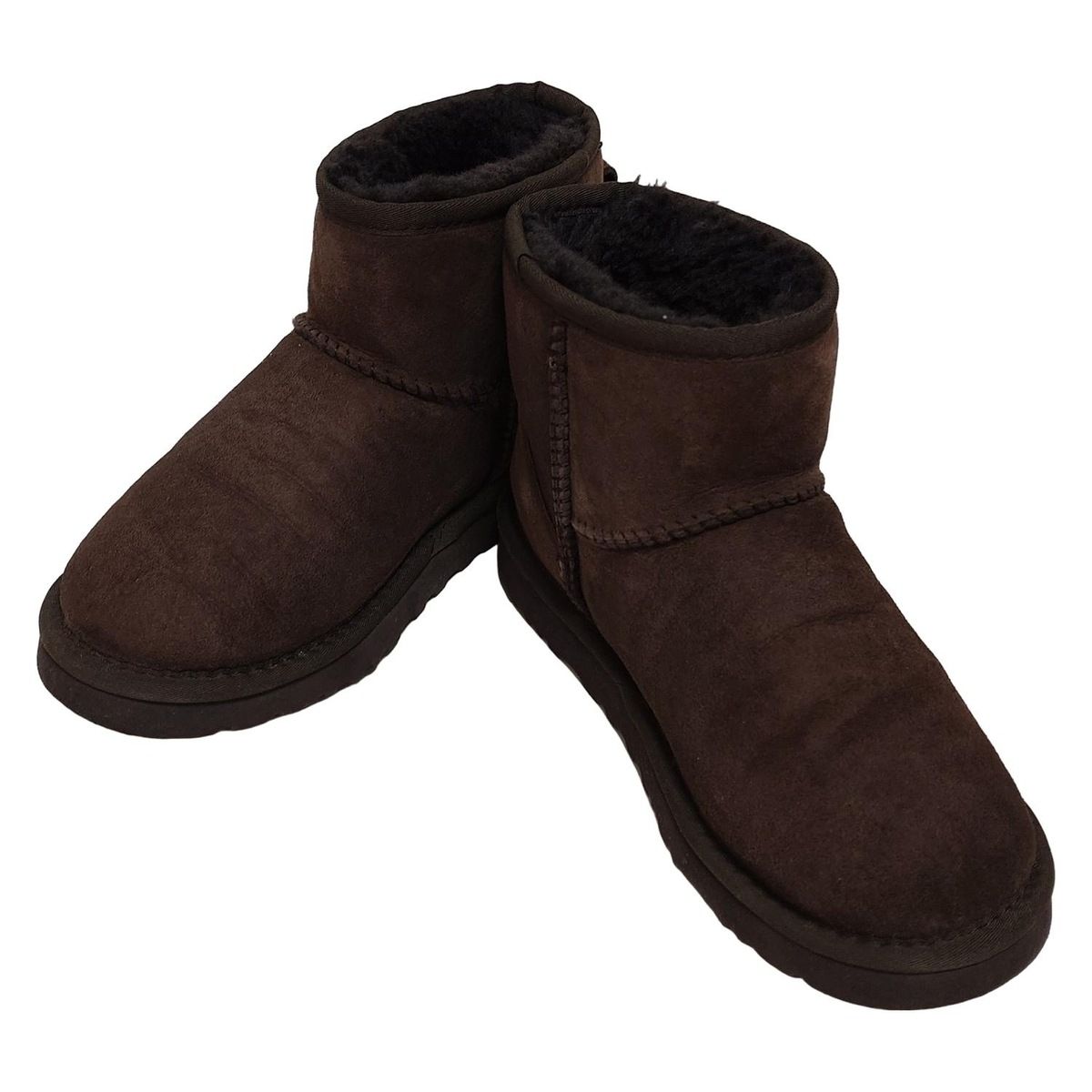 UGG アグ ショートブーツ 23 レディース クラシックミニ 5854 ダークブラウン ムートン