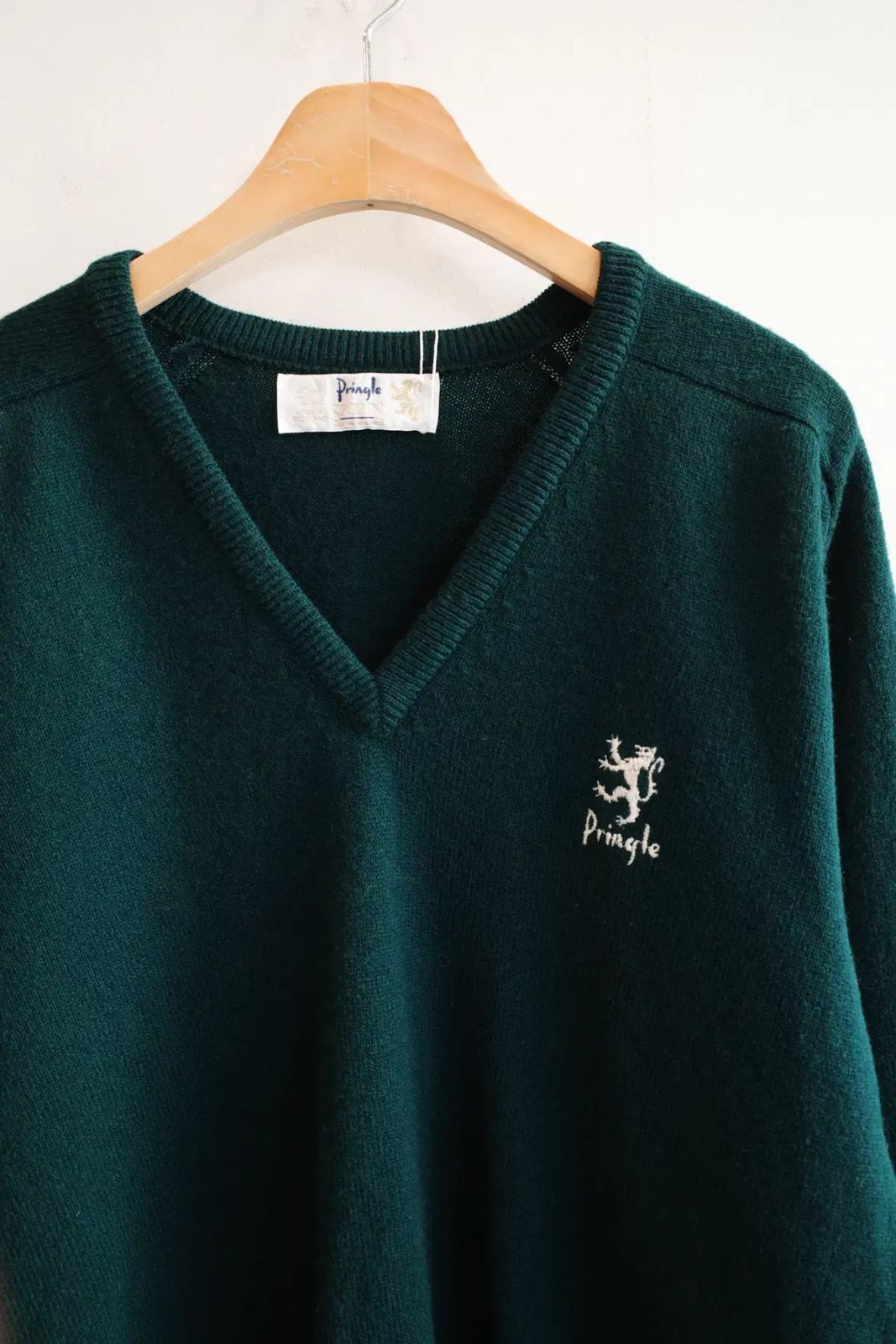 美品◎【英国製】Pringle ウールカーディガン vintage BLACK 1970年代頃 