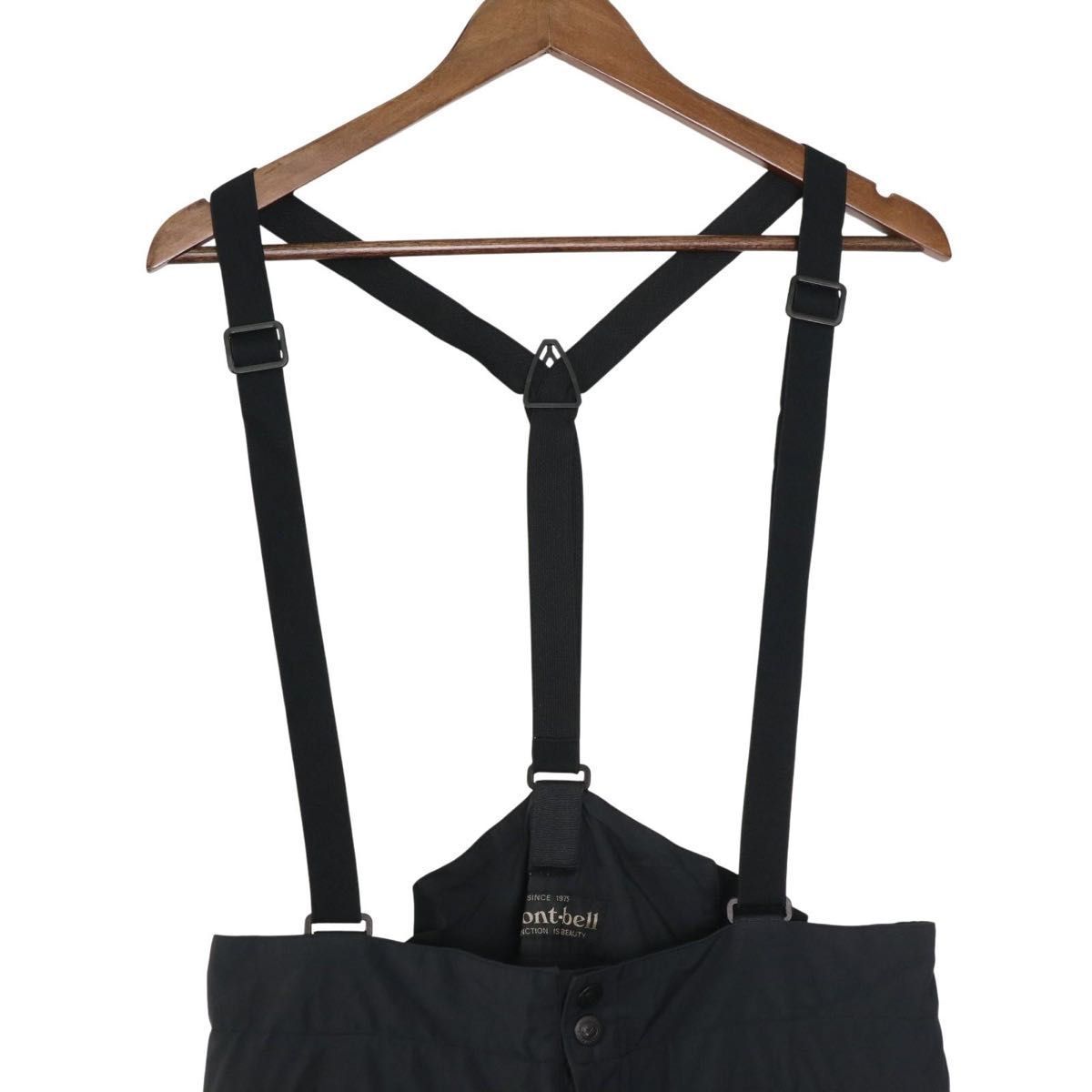 mont-bell モンベル GORE-TEX ストリームパンツ L 黒 ビブパンツ