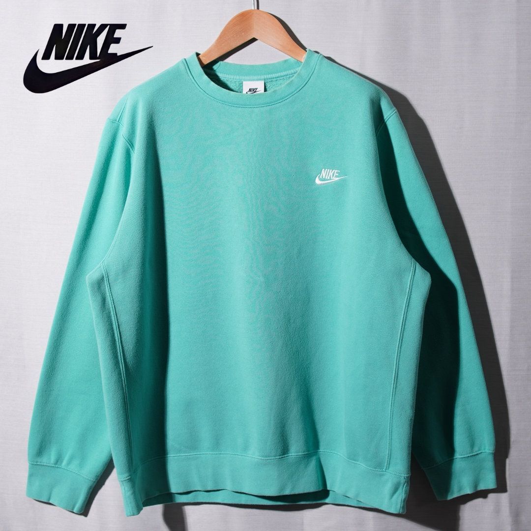 ナイキ NIKE スウェット XL ミントグリーン ソロスウッシュ ロゴ刺繍 
