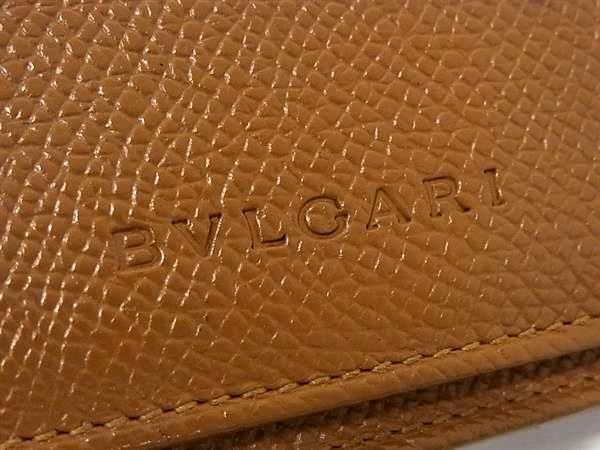 BVLGARI ブルガリ カードケース クラシコ 20357 ブラウン レザー ユニセックス 名刺入れ