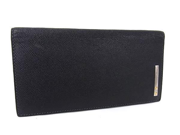Cartier カルティエ 財布 サントス ブラック レザー メンズ 二つ折り 長財布