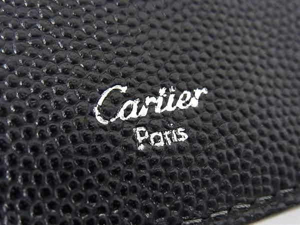Cartier カルティエ 財布 サントス ブラック レザー メンズ 二つ折り 長財布