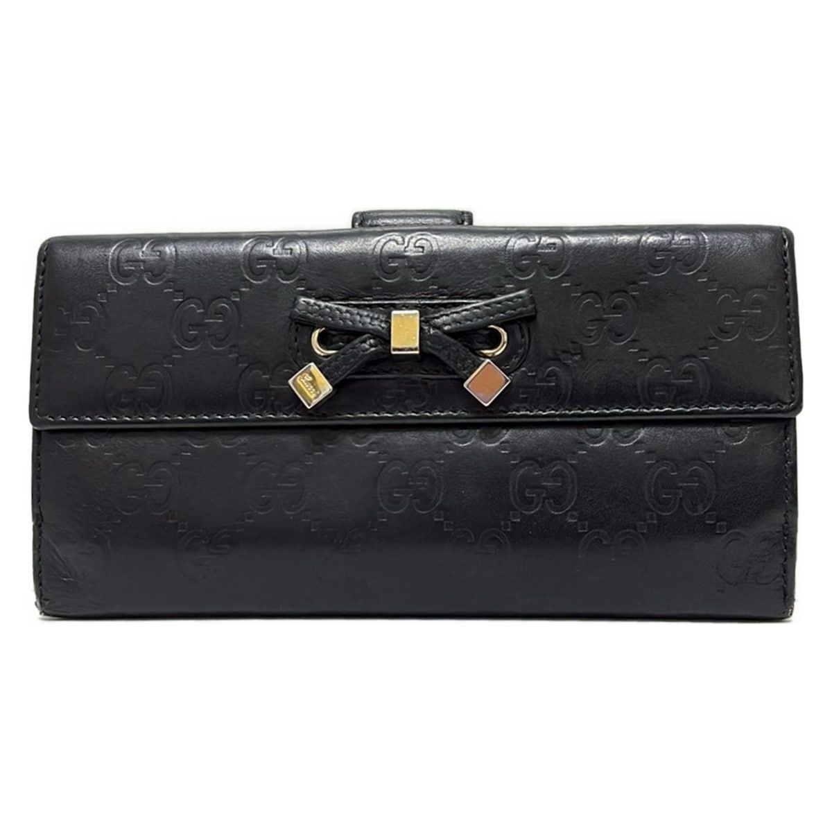 GUCCI グッチ 長財布 プリンシー シマライン 167464 黒 レザー