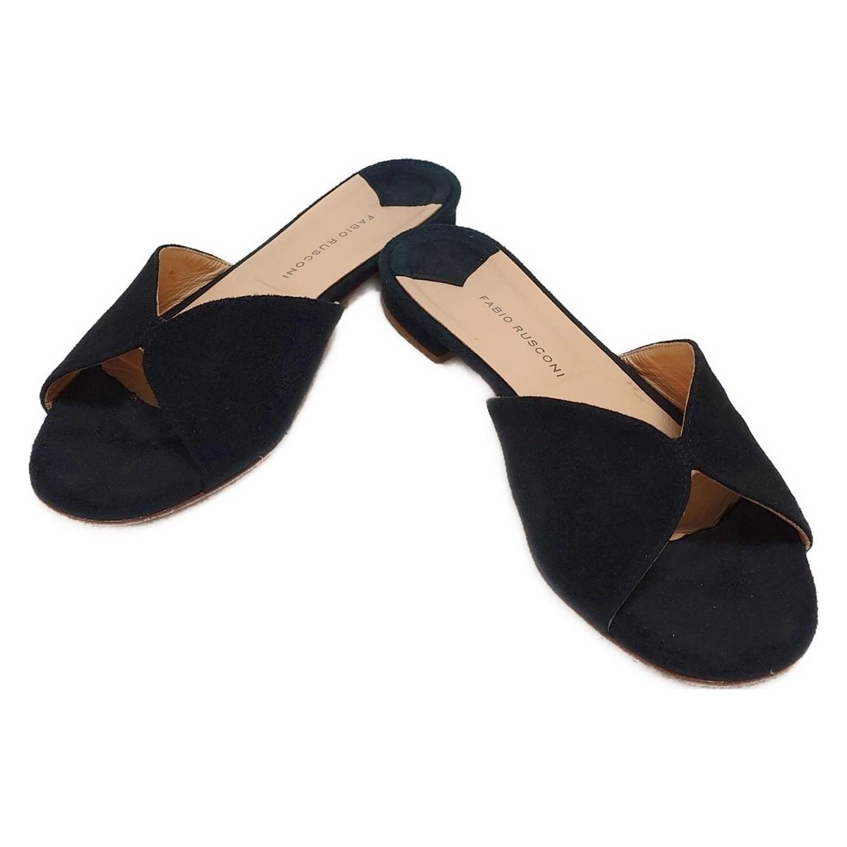 FABIO RUSCONI(ファビオルスコーニ) ミュール 37 レディース - 黒