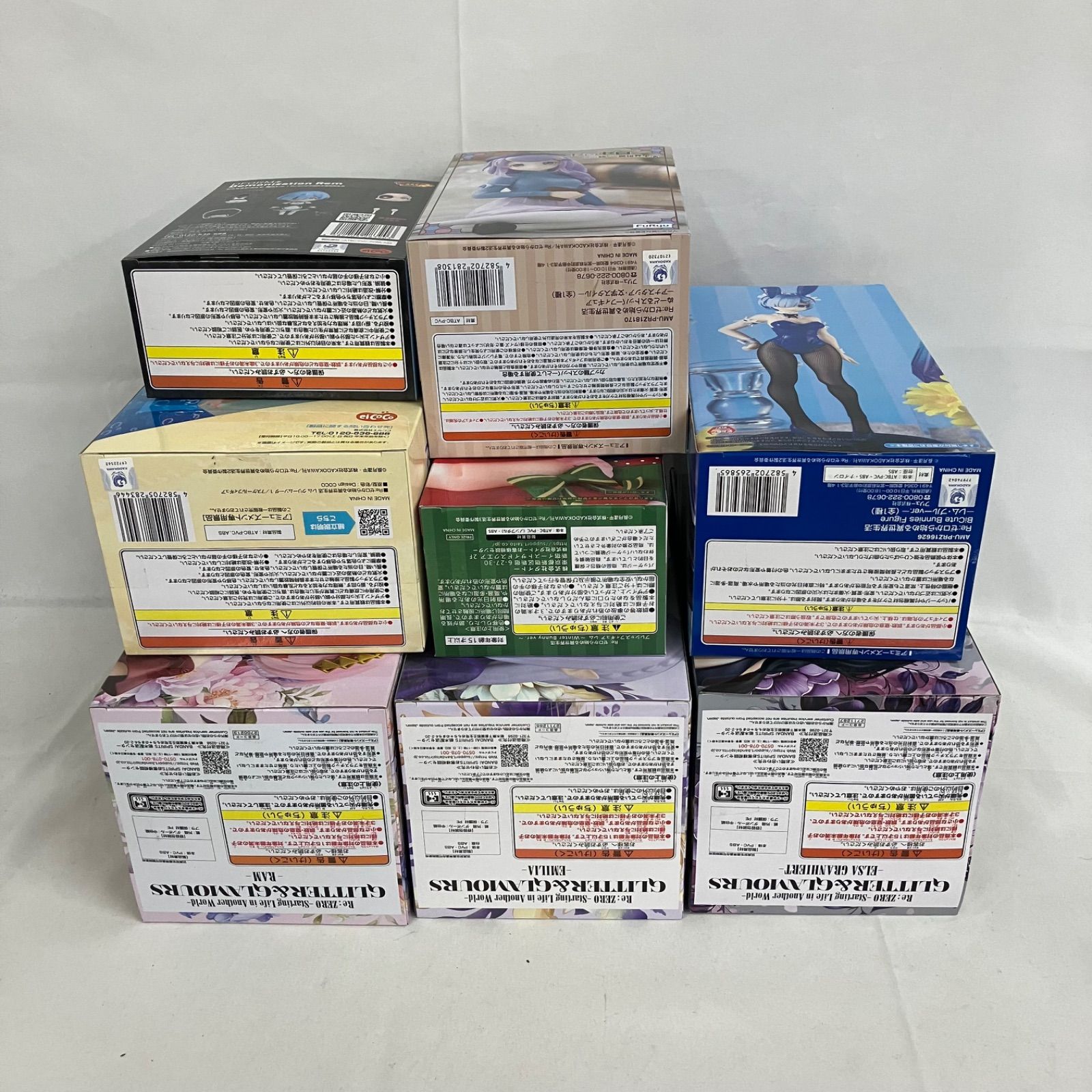 未開封 リゼロ GLITTER&GLAMOURS 他 フィギュア 8個セット SFQ382 c107