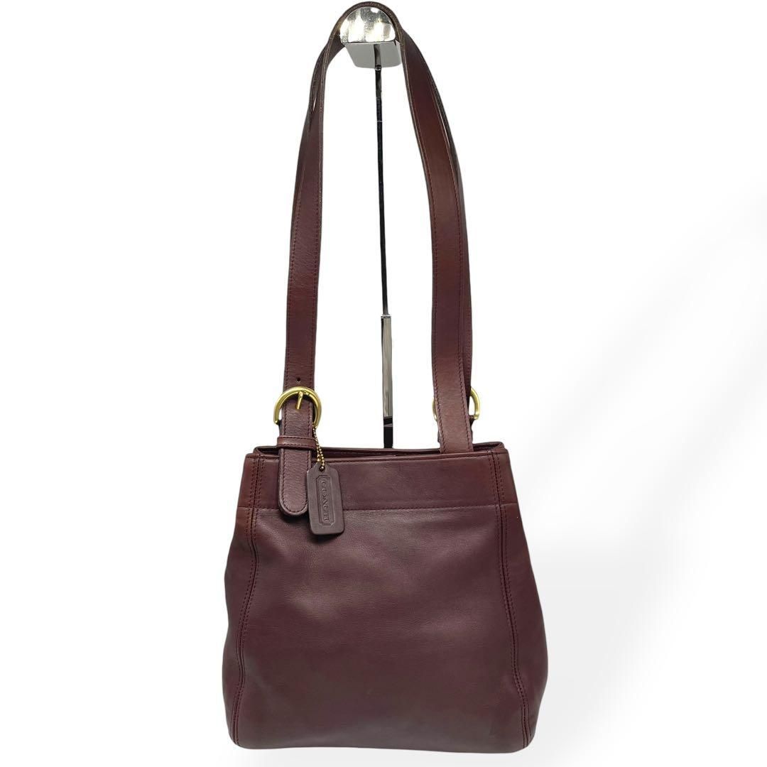 極美品 COACH オールドコーチ ショルダーバッグ ブラウン レザー 本革