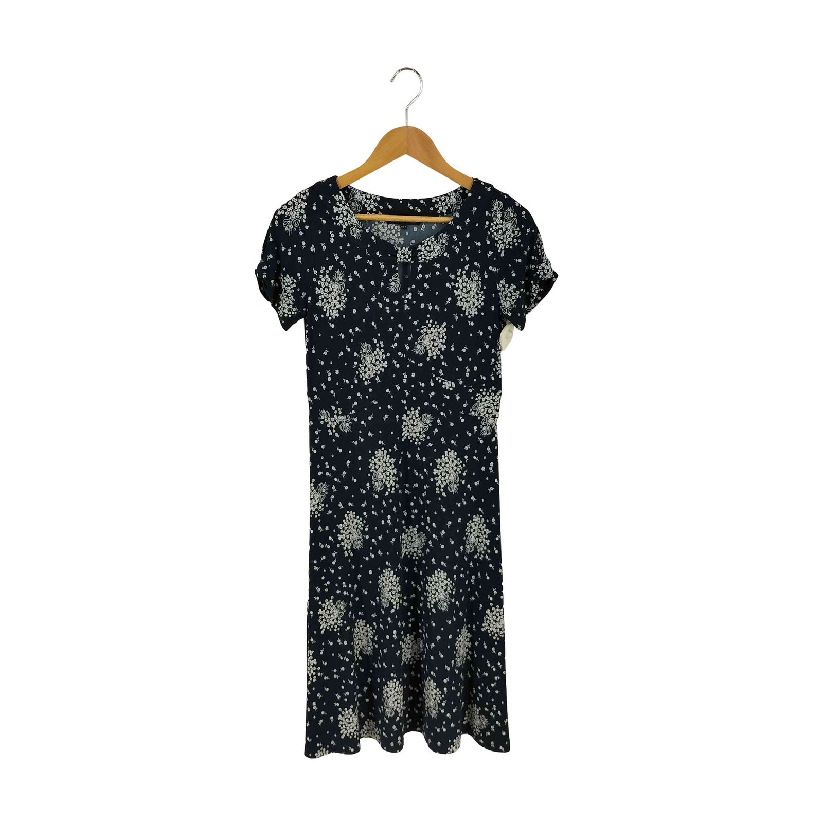 ローラアシュレイ LAURA ASHLEY 花柄 フレンチスリーブ ロング