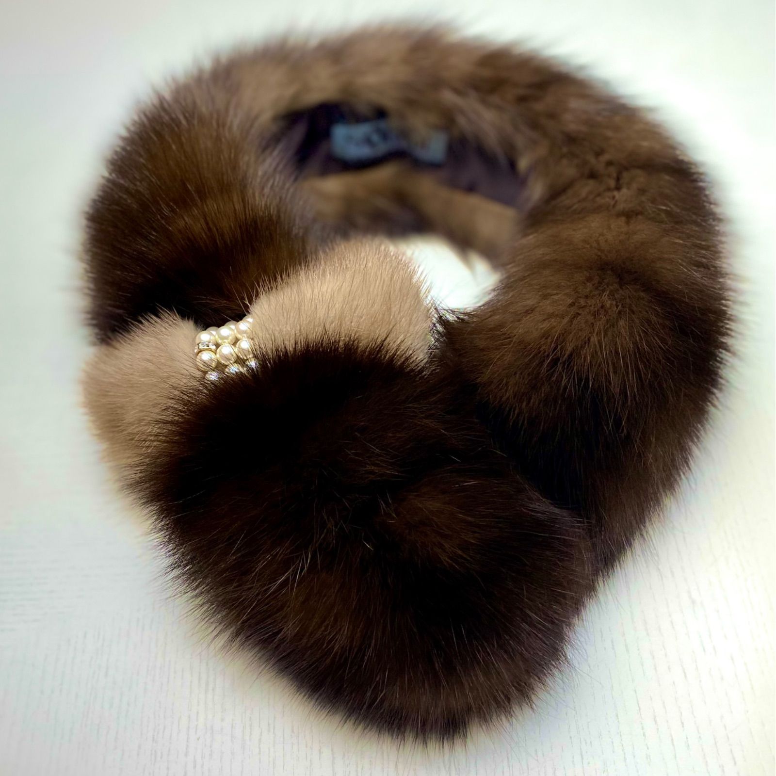 クリスマスフェア🎄🎁✨ 超高級！ロシアンセーブルリボンマフラー*毛皮