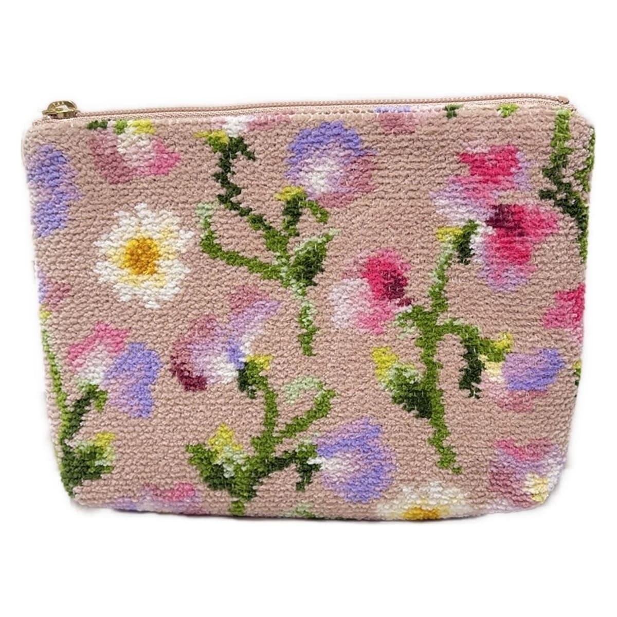 FEILER フェイラー ポーチ - ピンクベージュ×ピンク×マルチ 花柄