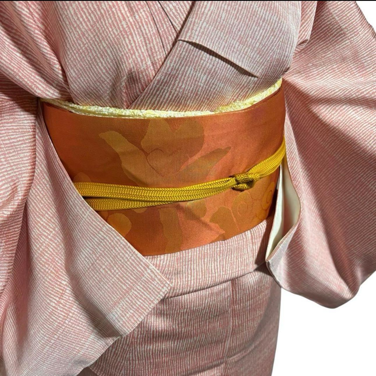 未使用 新品同様 美品 袷 正絹 江戸小紋 変わり万筋 フルセット 4点