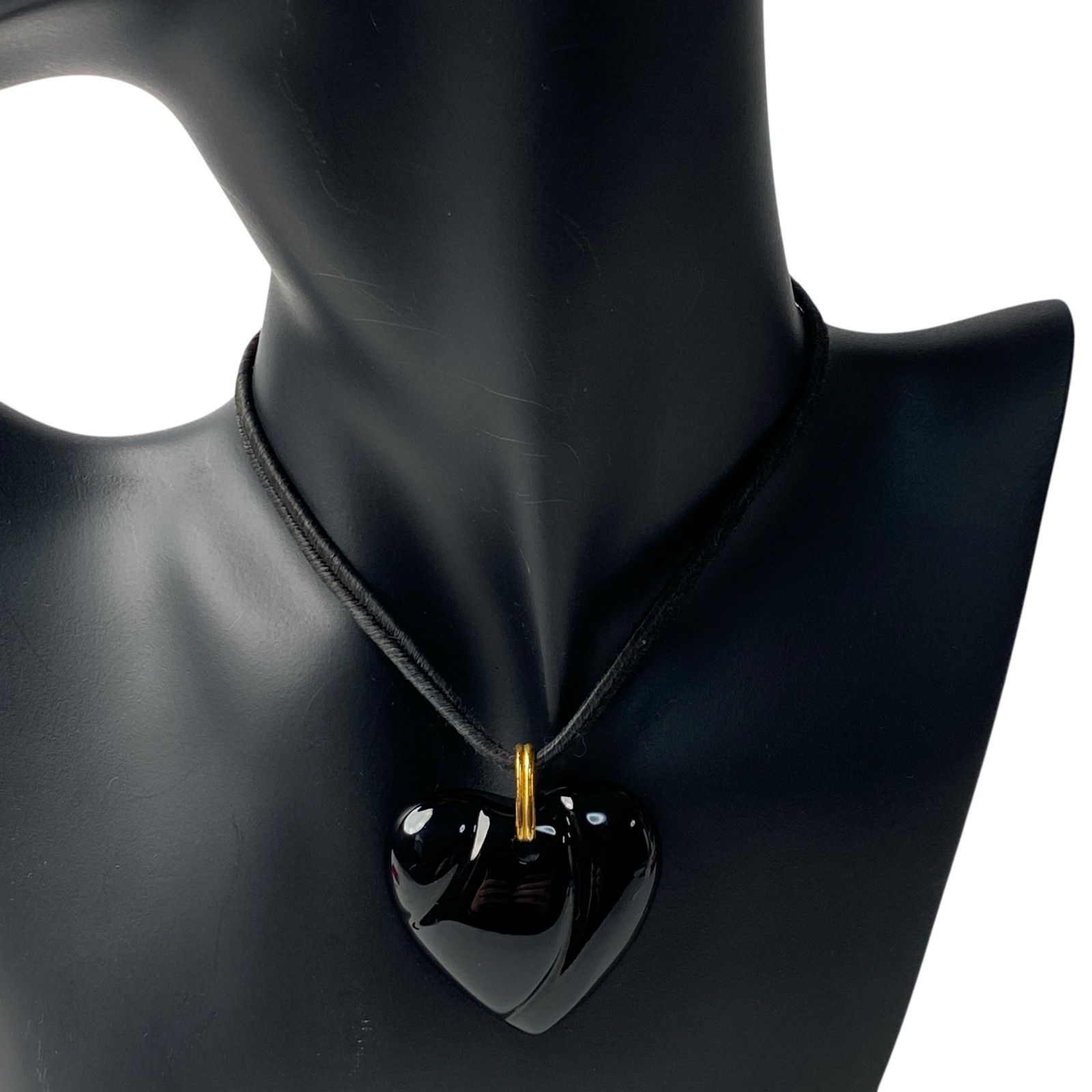 バカラ BACCARAT レディース ハート ペンダント ネックレス ブラック