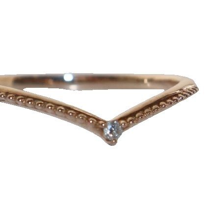 エテ ete K10PG レイヤード ダイヤモンド リング 指輪 9号 ピンク