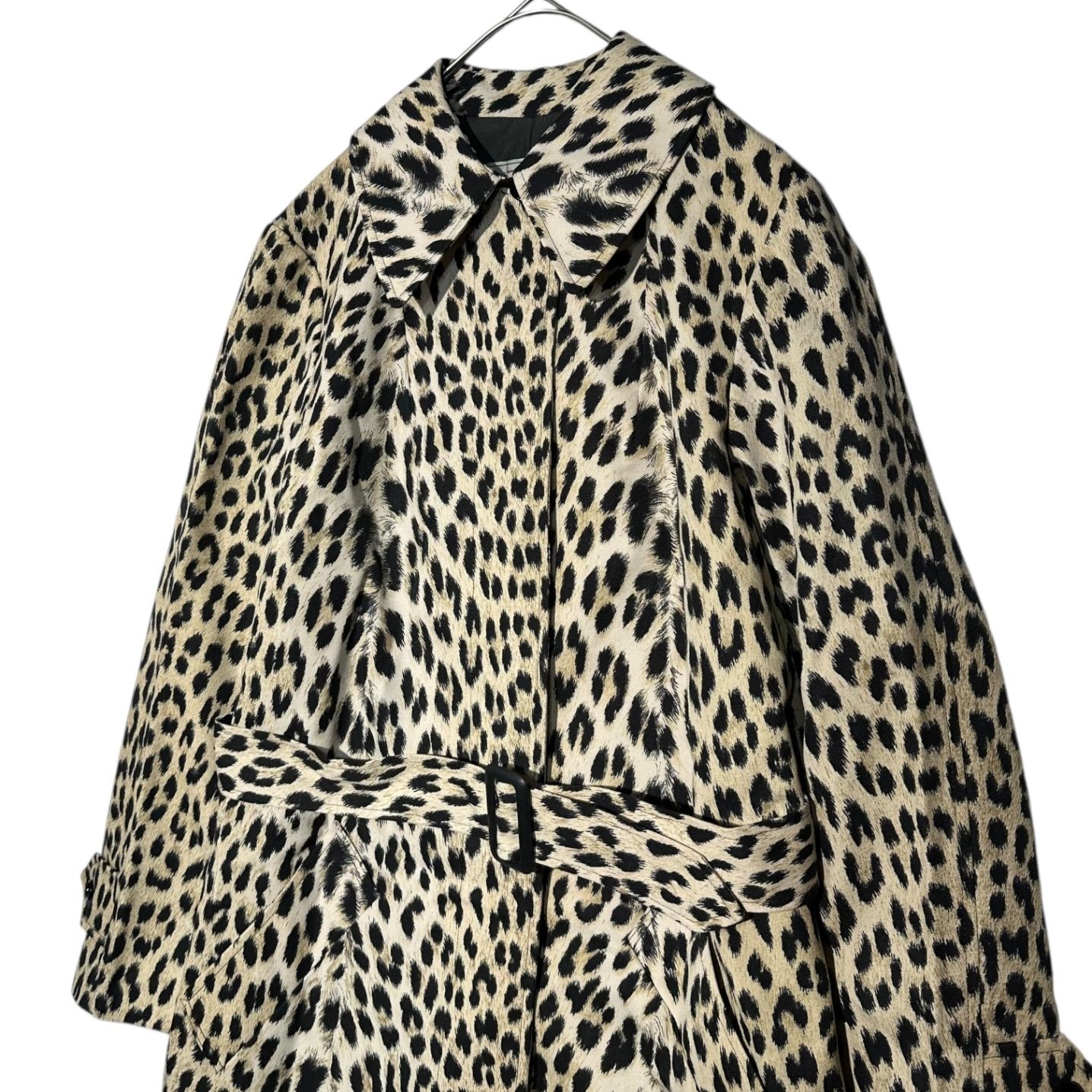 ROYAL Blizzand ロイヤルブリザンド 60 s 70 France made レオパード ベルテッド ステン コート 表記無 L程度 ベージュ×ブラック 60年代～70年代 ヴィンテージ フランス軍支給ブランド ユーロ