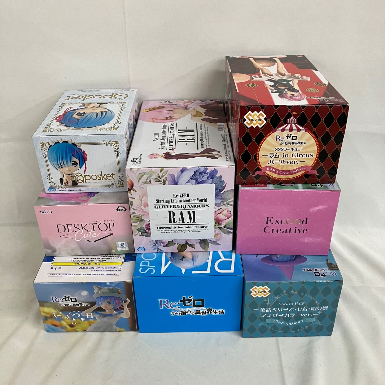 未開封 リゼロ Desktop Cute 他 レム ラム フィギュア 8個セット