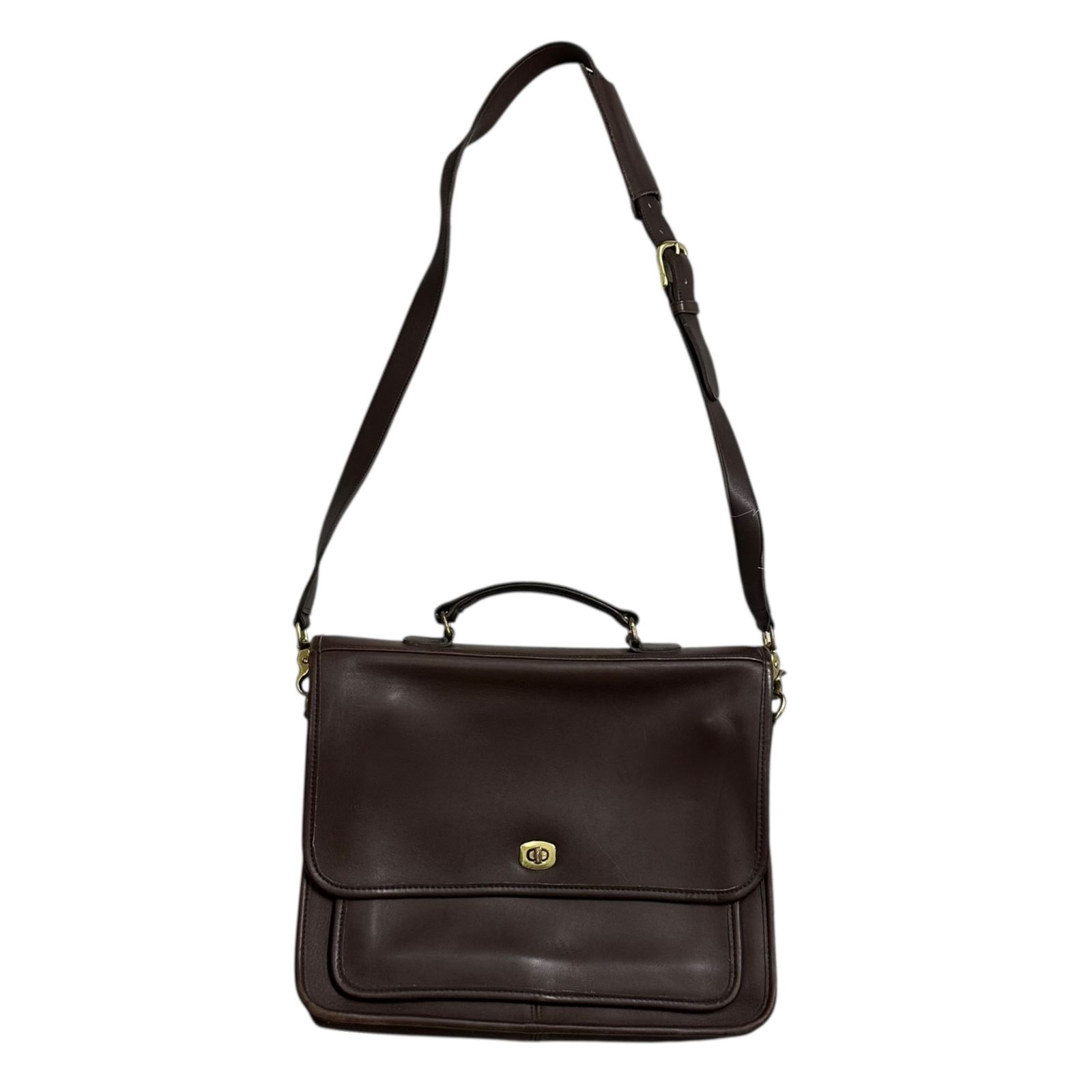 OLD COACH(オールドコーチ) Willis Turnlock Leather 2-Way briefcase