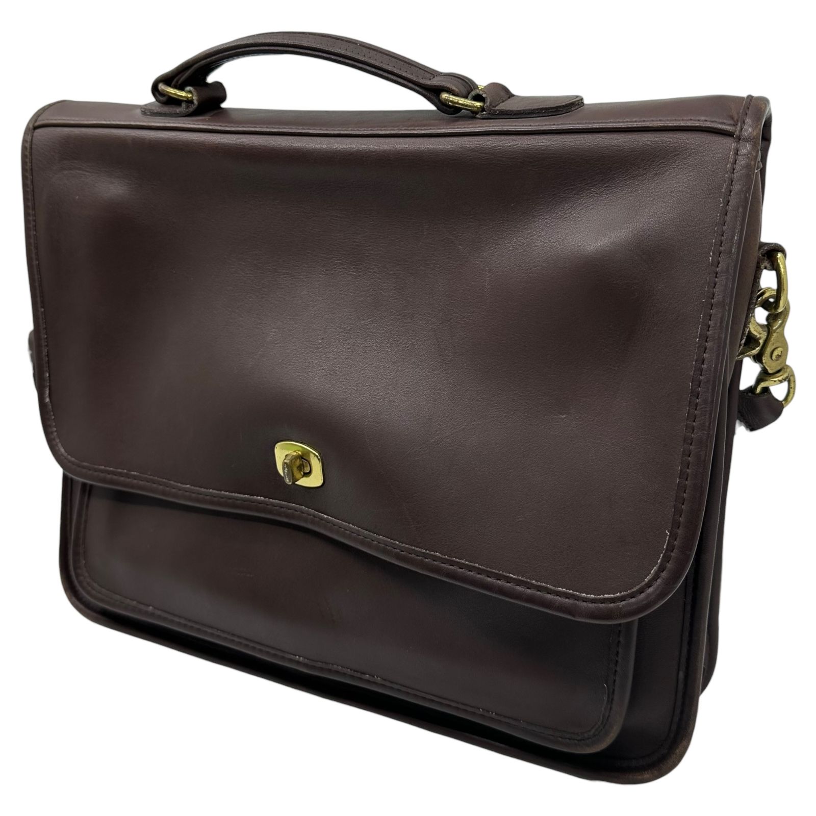 OLD COACH(オールドコーチ) Willis Turnlock Leather 2-Way briefcase