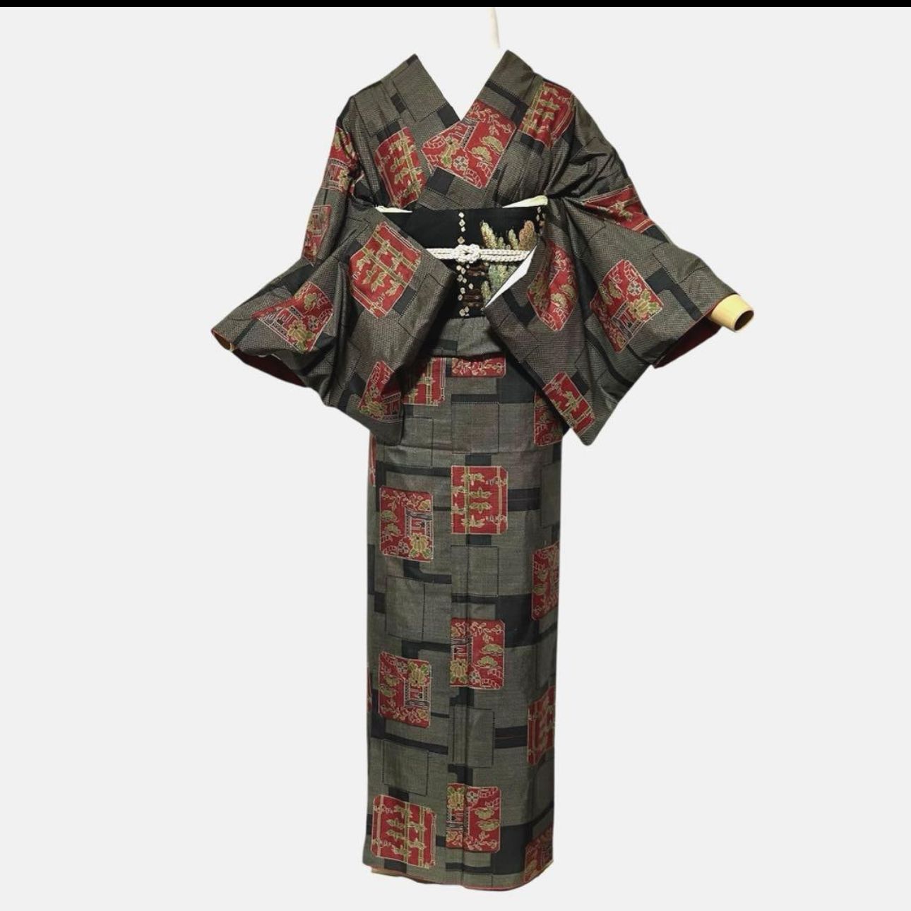 美品 袷 正絹 証紙付き 本場大島紬 フルセット 4点 158.5/64 - メルカリ