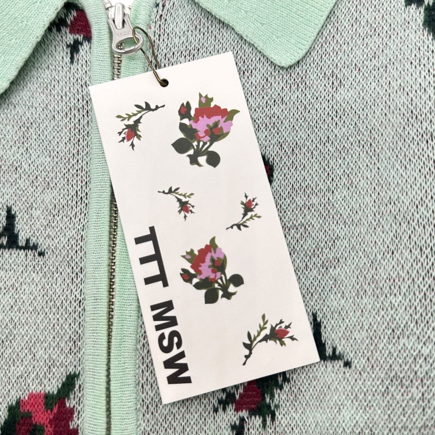 TTT MSW(ティーモダンストリートウエア) 20AW Flower Knit Polo Shirt